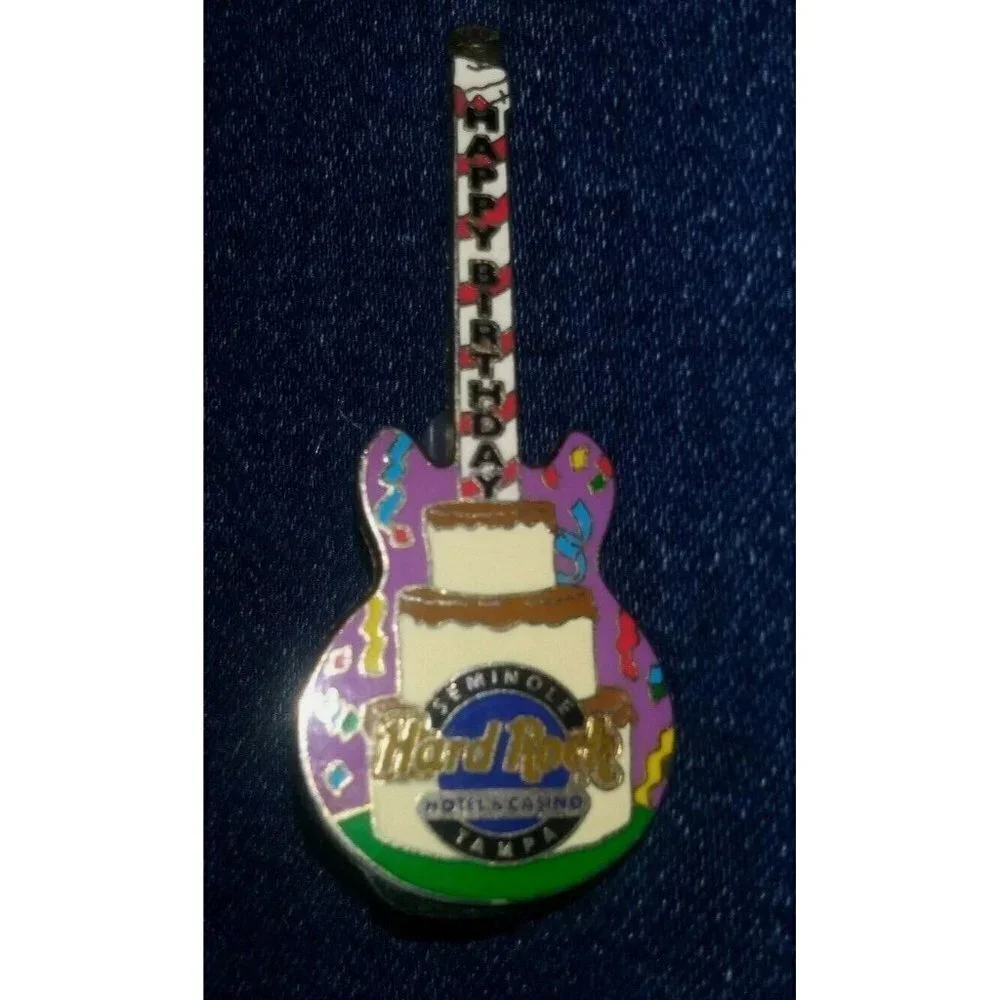 Seminole Hard Rock Casino & Hotel Guitar Pin 3-tier cake Tampa Happy Birthday